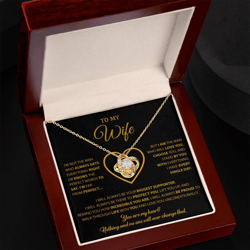 To My Wife Necklace, Gift For Wife, Anniversary Gift For Wife, Necklace For Wife 14_1_Gold