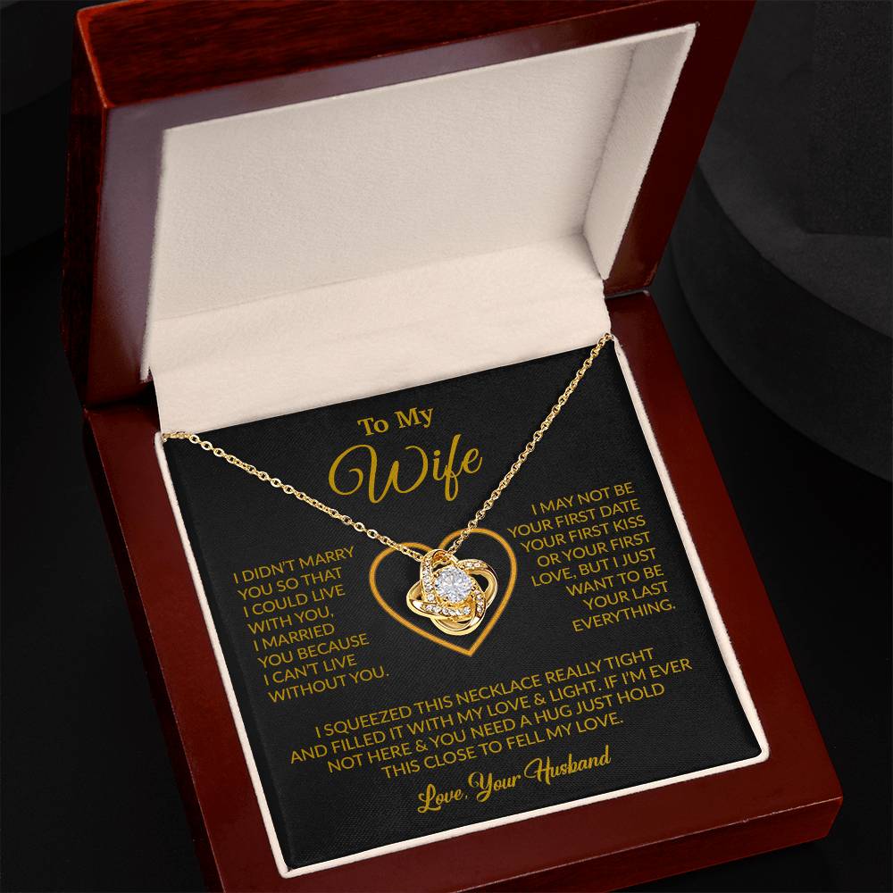 To My Wife Necklace, Wife Gift from Husband, Christmas Gift 5_12_Gold