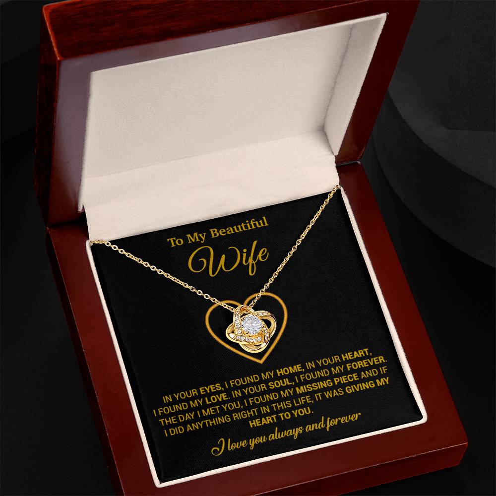 To My Wife Necklace, Gift For Wife, Anniversary Gift For Wife, Necklace For Wife 5_2_Gold