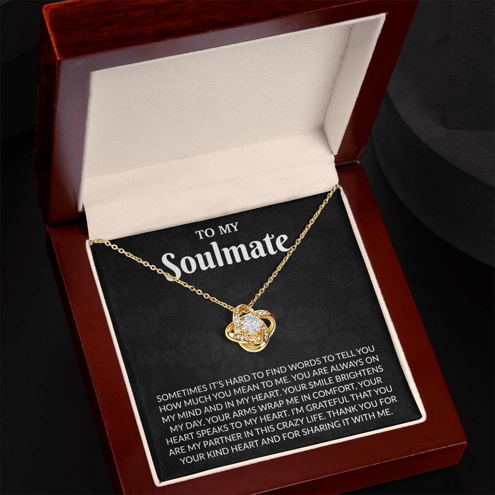 To My Soulmate Necklace, Anniversary Gift for Her, Gifts for Wife, Gifts for Girlfriend