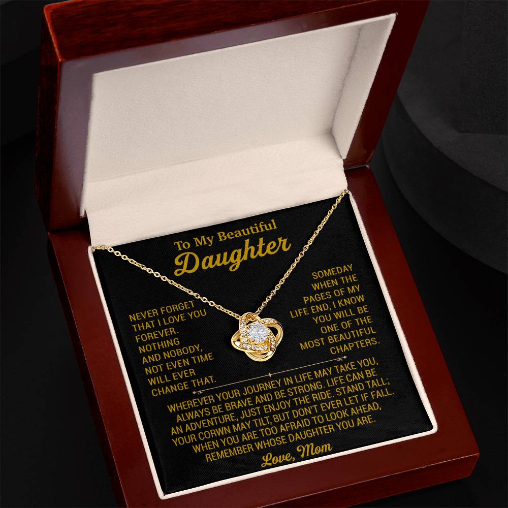 To My Daughter Necklace, Daughter Mother Necklace, Daughter Gift From Mom 17_8_Gold