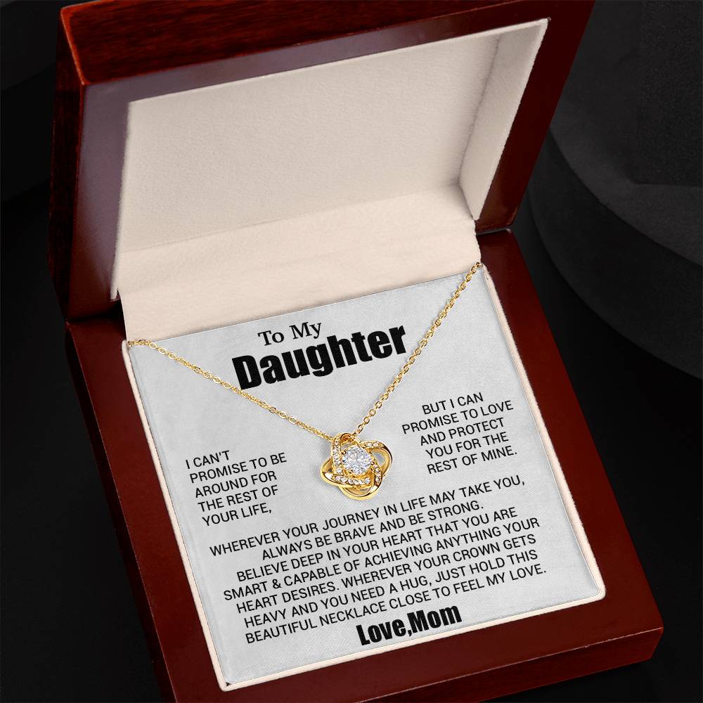 To My Daughter Necklace, Daughter Mother Necklace, Daughter Gift From Mom 24_8_White