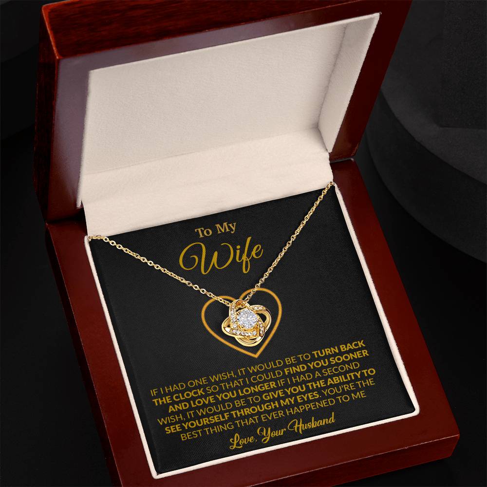 To My Wife Necklace, Gift For Wife, Anniversary Gift For Wife, Necklace For Wife 13_1_Gold