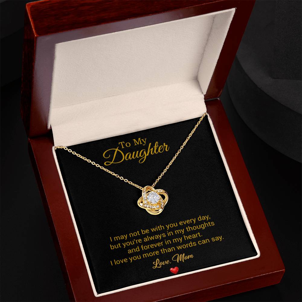 To My Daughter Necklace, Gift For Daughter From Mom, Daughter Mother Necklace 3_8_Gold