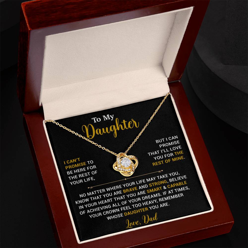 To My Daughter Necklace, Gift for Daughter from Dad, Father Daughter Necklace 17_4_Gold
