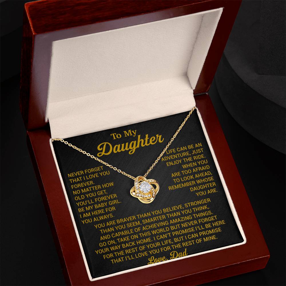 To My Daughter Necklace, Daughter Father Necklace, Daughter Gift From Dad 22_8_Gold