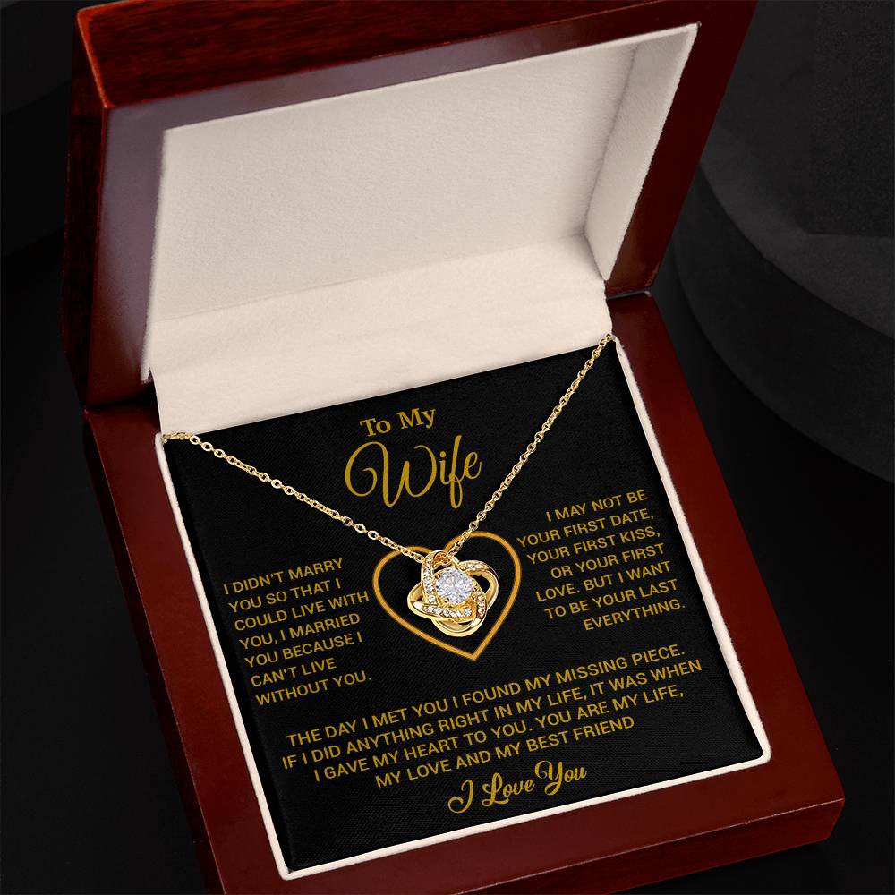To My Wife Necklace, Christmas Gifts For Women, Anniversary Gift For Wife 14_12_Gold