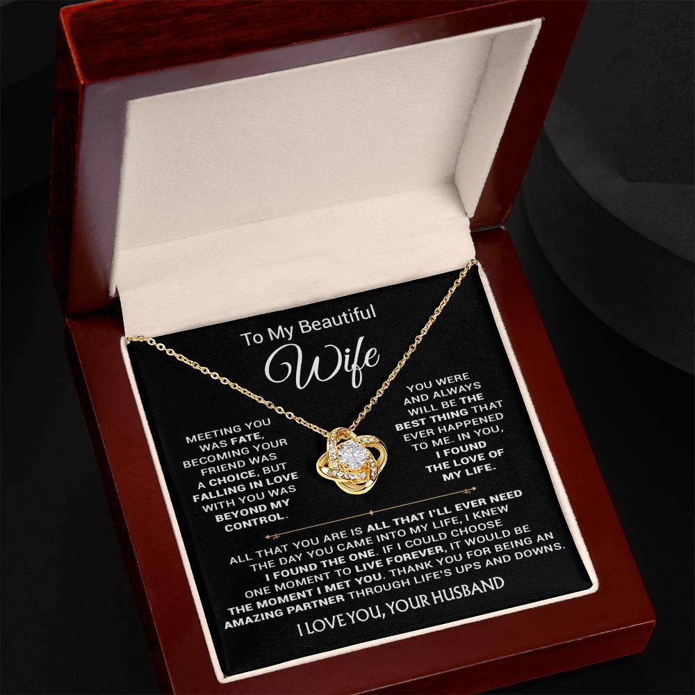 To My Wife Necklace, Gift For Wife, Anniversary Gift For Wife, Christmas Gift 9_6_Black