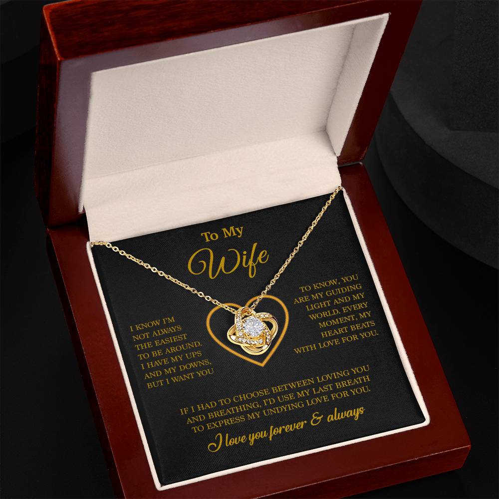 To My Wife Necklace, Gift For Wife, Anniversary Gift For Wife, Necklace For Wife 12_3_Gold