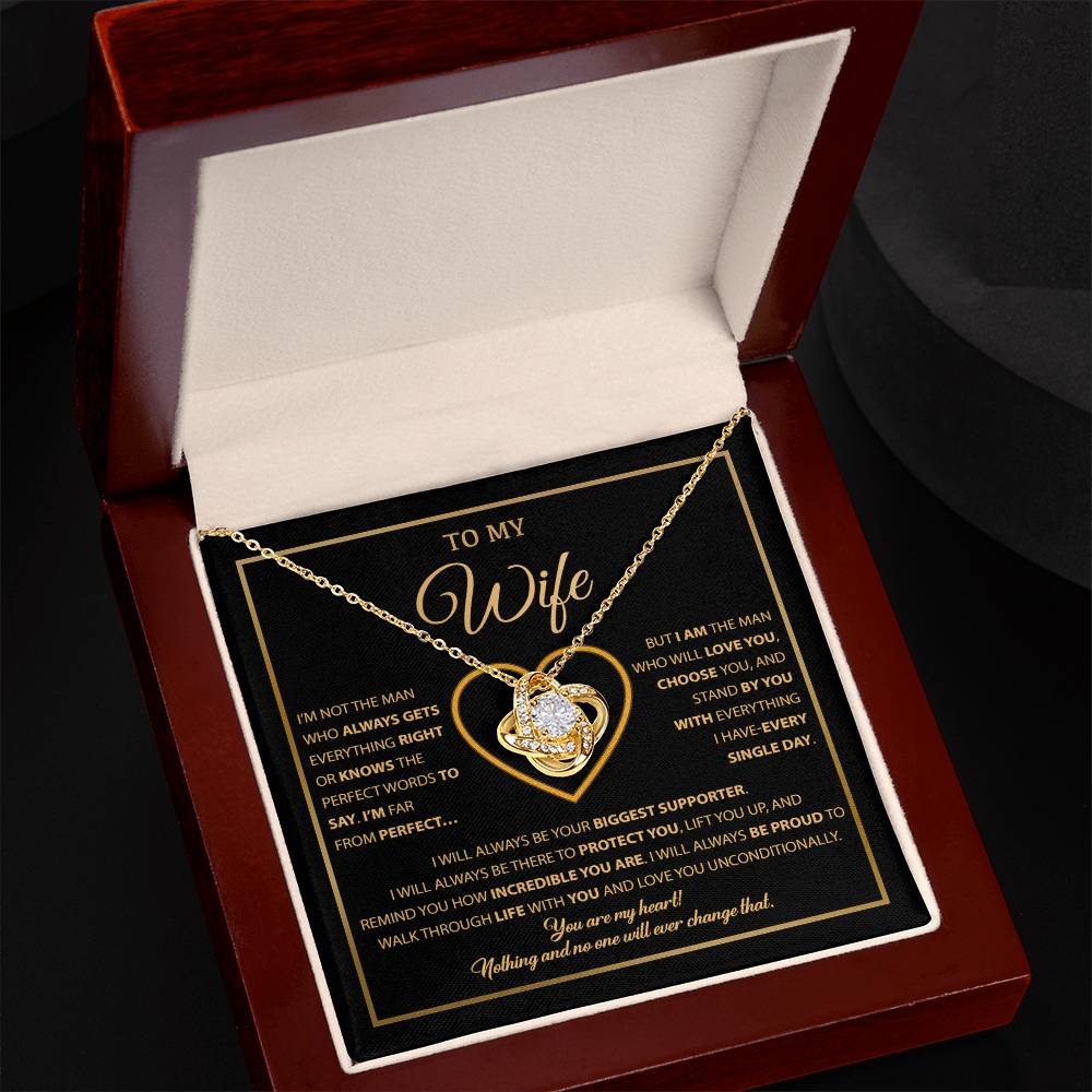 To My Wife Necklace, Gift For Wife, Anniversary Gift For Wife, Necklace For Wife 15_1_Gold