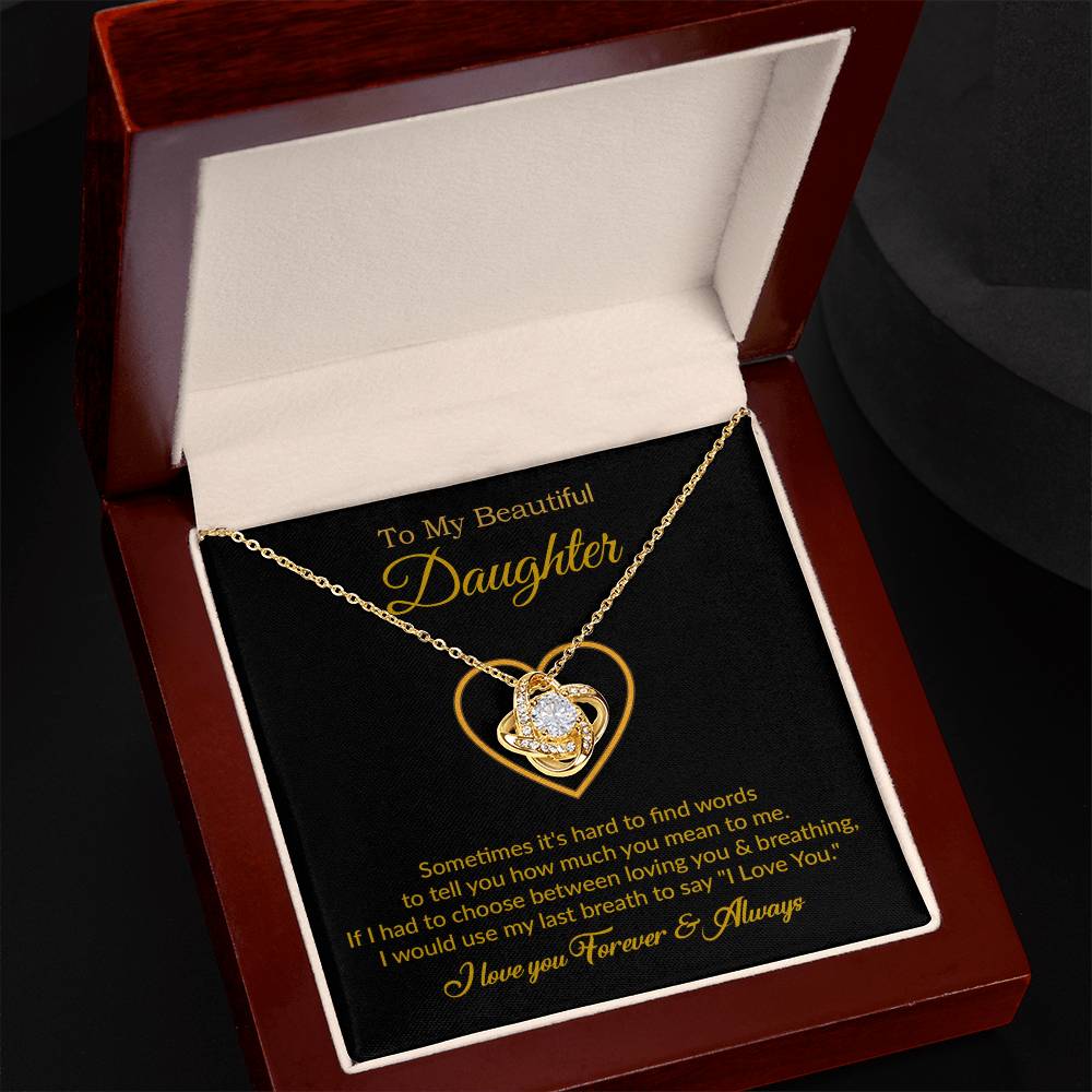 To My Daughter Necklace, Gift For Daughter From Dad, Daughter Father Necklace 22_7_Gold