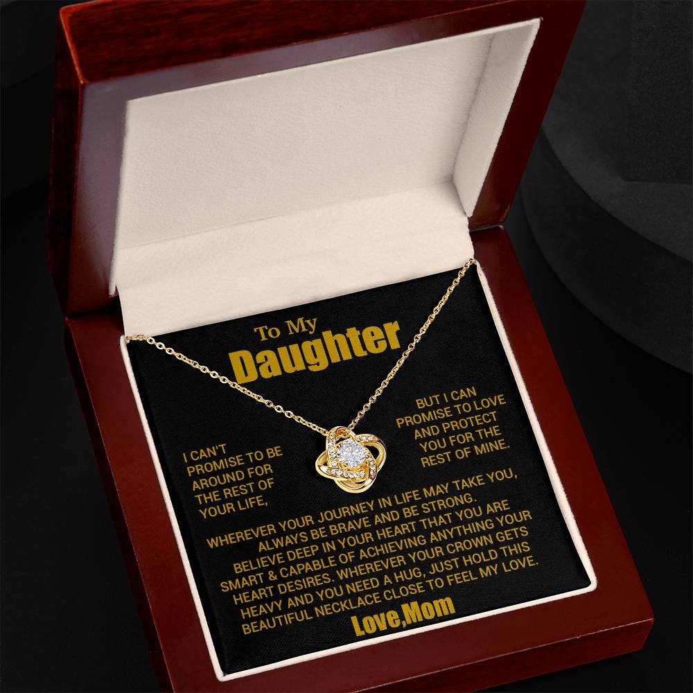 To My Daughter Necklace, Daughter Mother Necklace, Daughter Gift From Mom 24_8_Gold
