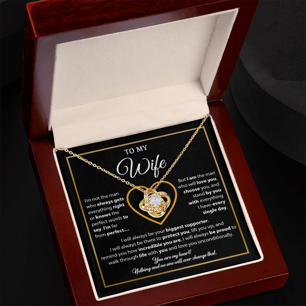 To My Wife Necklace, Gift For Wife, Anniversary Gift For Wife, Necklace For Wife 29_1_Black