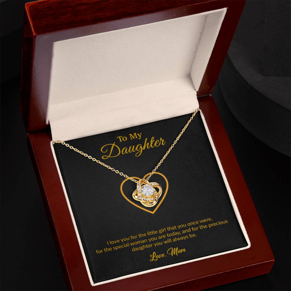 To My Daughter Necklace, Gift for Daughter from Mom, Mother Daughter Necklace 11_8_Gold