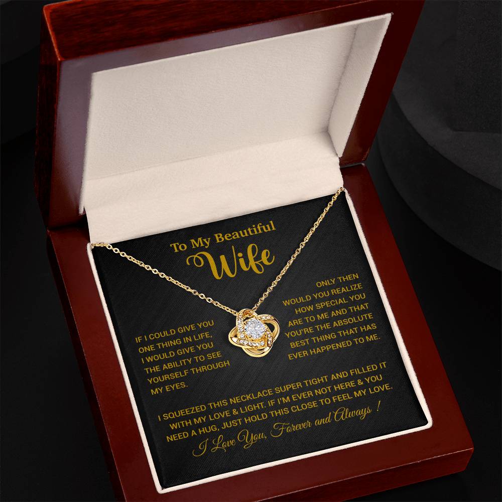 To My Wife Necklace, Wife Gift From Husband, Wife Husband Necklace, Christmas Gift 19_9_Gold