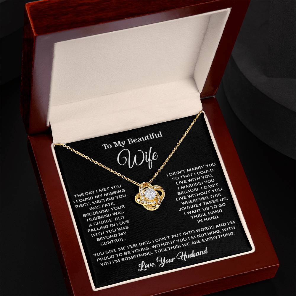 To My Wife Necklace, Vanlentines Gifts For Women, Anniversary Gift For Wife 2_2_Black
