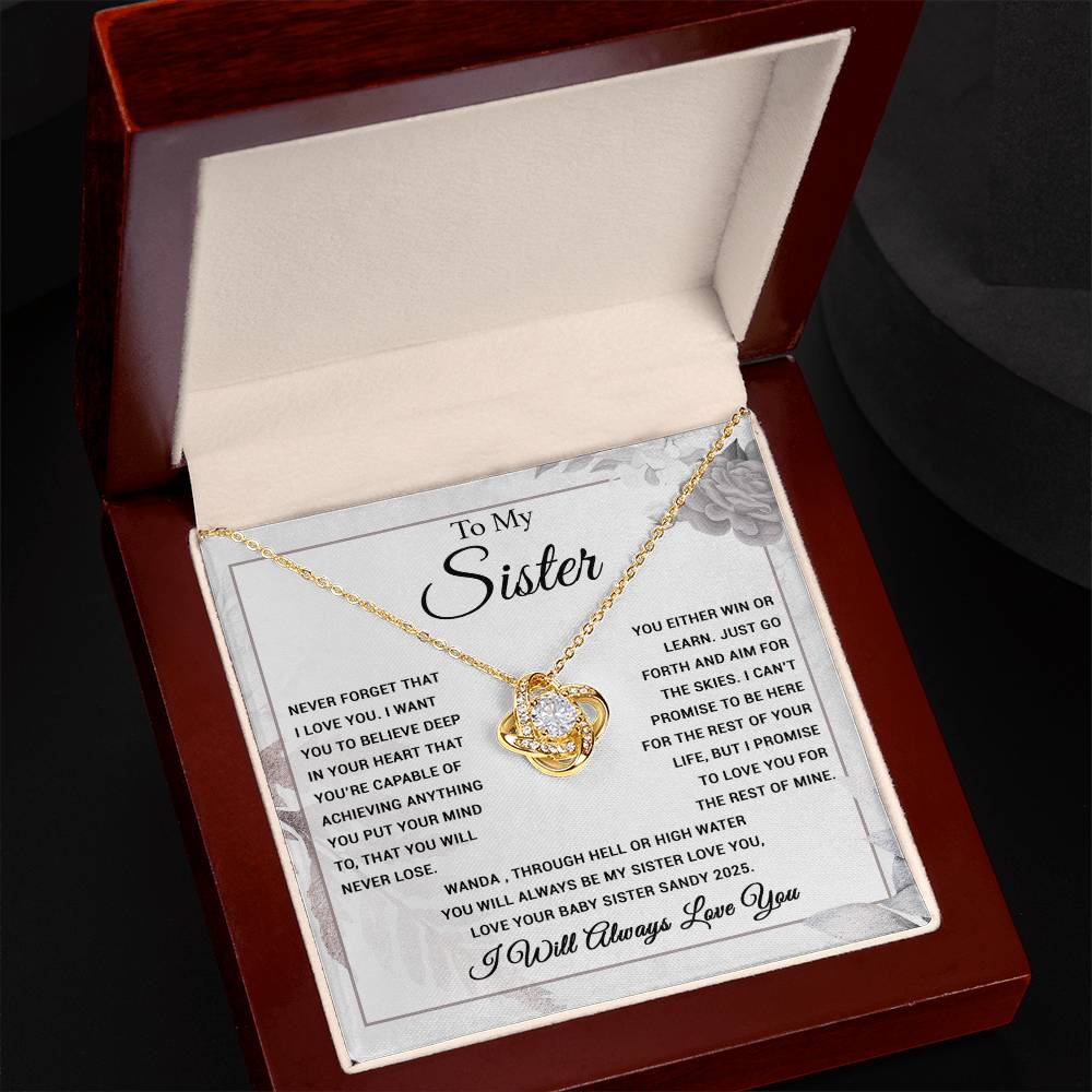 To My Sister Necklace, Birthday Gift For Sister from Brother, Brother to Sister 23_1