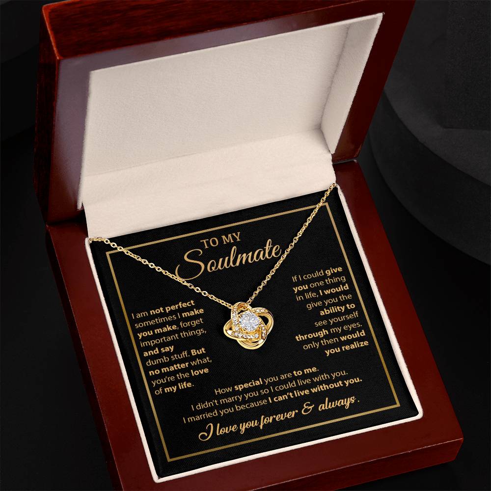 To My Soulmate Necklace, Gift For Wife From Husband, Valentines Gift For Wife 8_2_Gold
