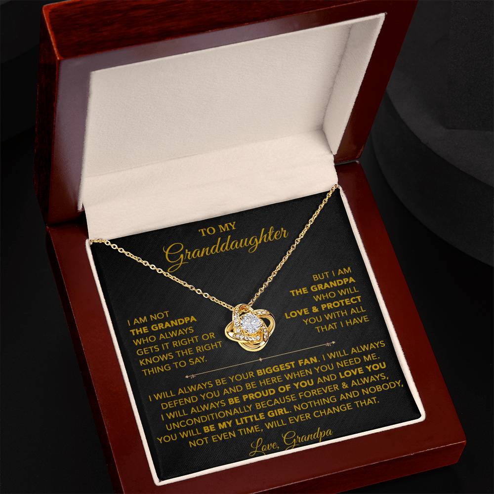To My Granddaughter Necklace, Granddaughter Gift from Grandpa, Christmas Gift 28_8_Gold