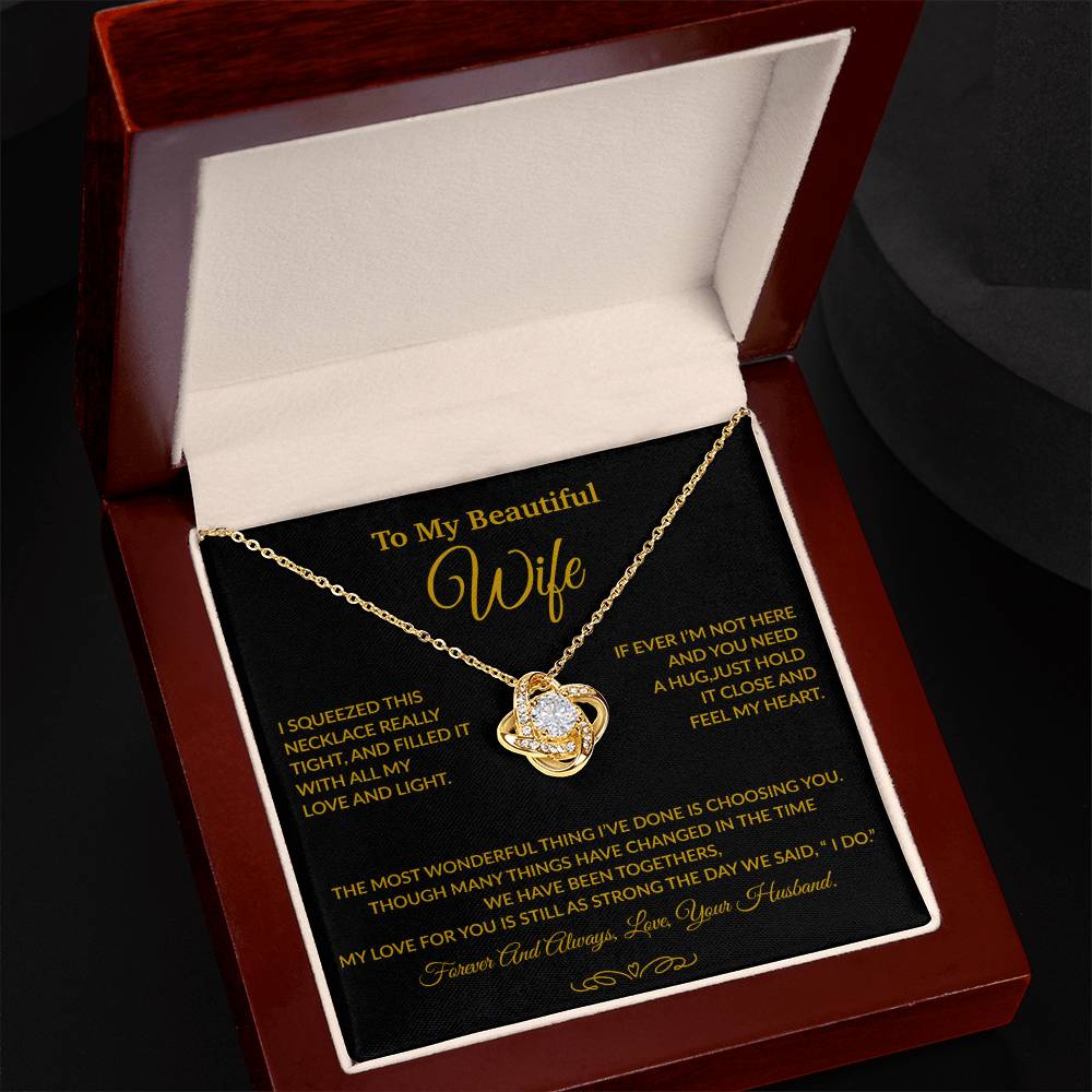 To My Wife Necklace, Gift For Wife, Anniversary Gift For Wife, Necklace For Wife 27_9_Gold