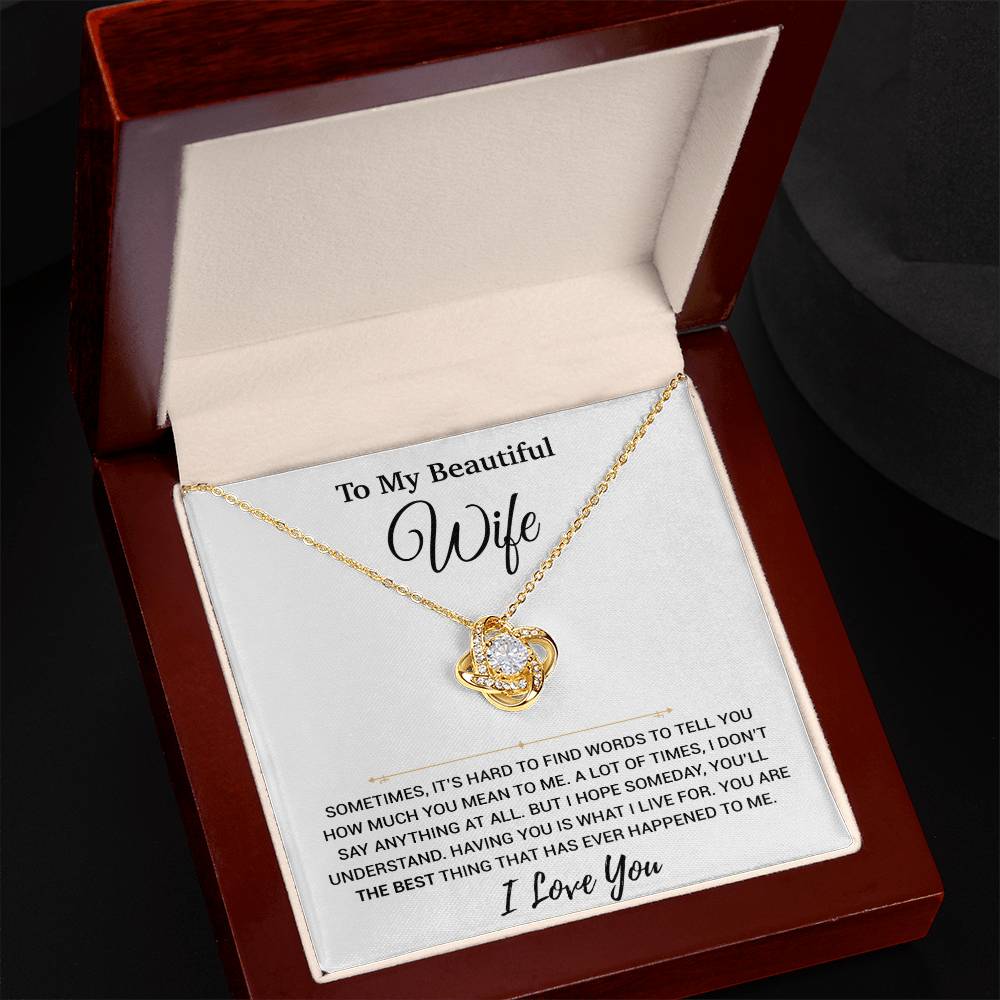 To My Wife Necklace, Christmas Gifts For Women, Anniversary Gift For Wife 20_11_White