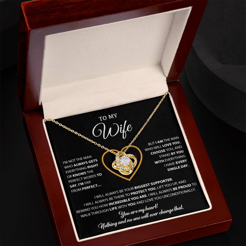 To My Wife Necklace, Gift For Wife, Anniversary Gift For Wife, Necklace For Wife 14_1_Black