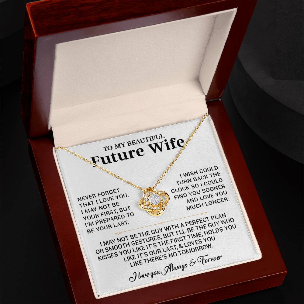 To My Beautiful Future Wife Necklace, Anniversary Birthday Christmas Gift for Her 26_6_White