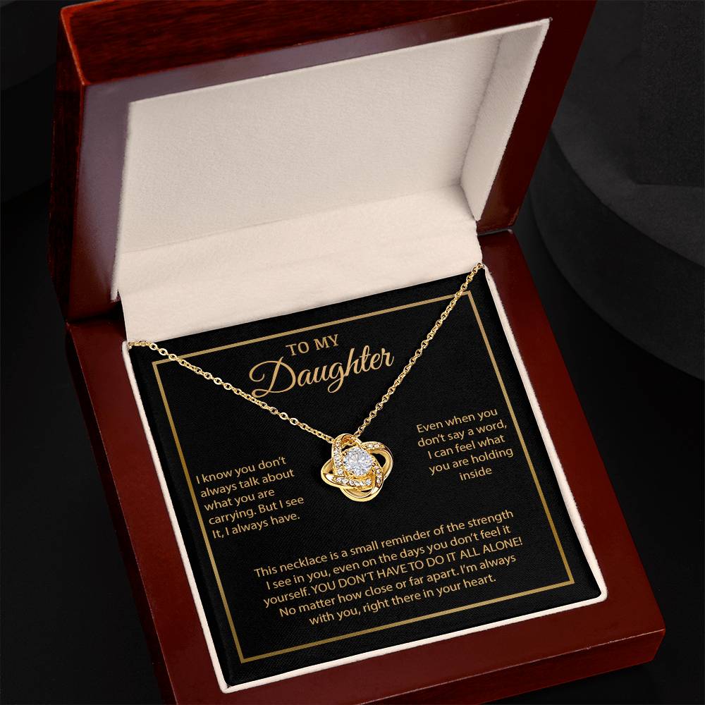 To My Daughter Necklace, Gift for Daughter from Mom, Daughter Mother Necklace 24_3_Gold