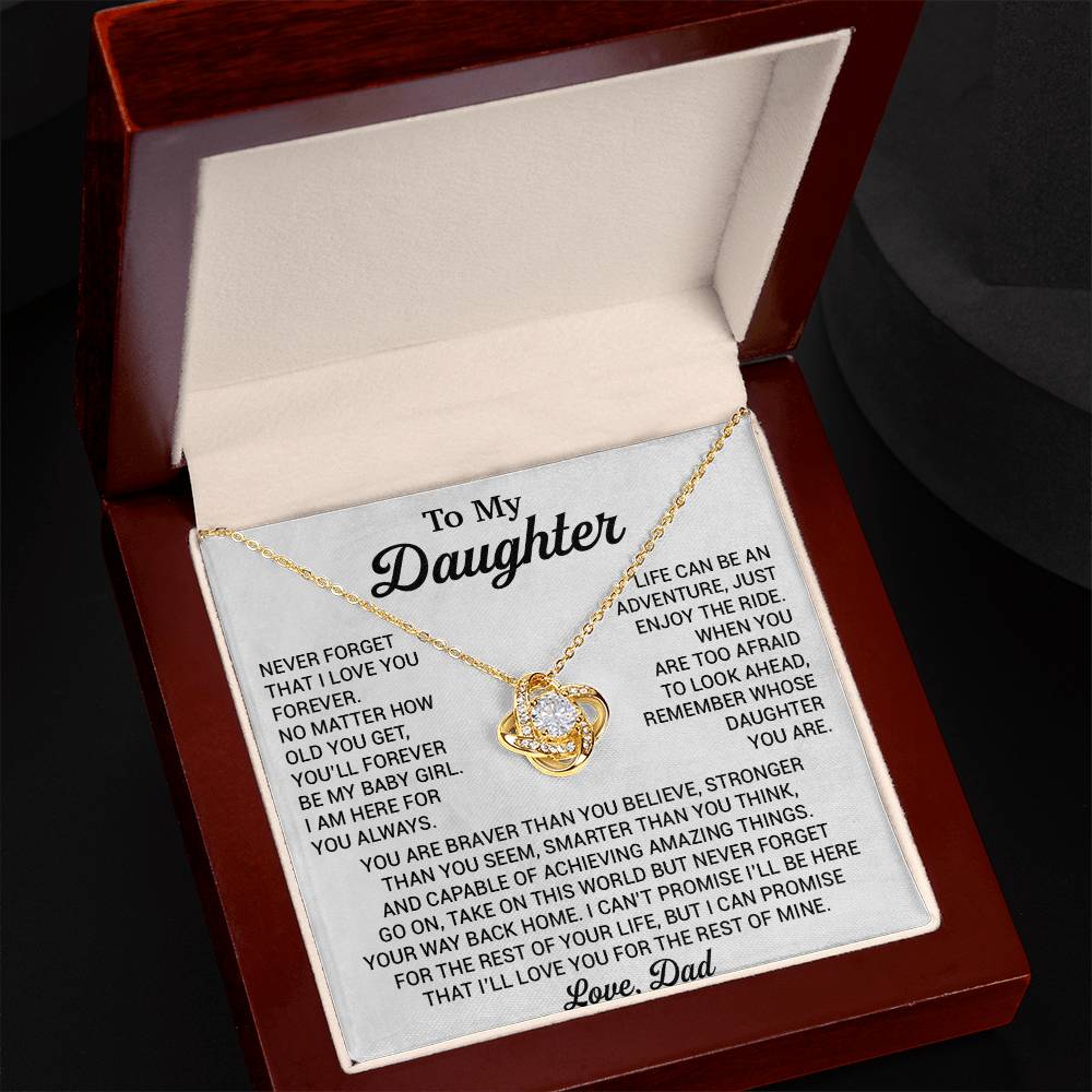 To My Daughter Necklace, Daughter Father Necklace, Daughter Gift From Dad 22_8_White