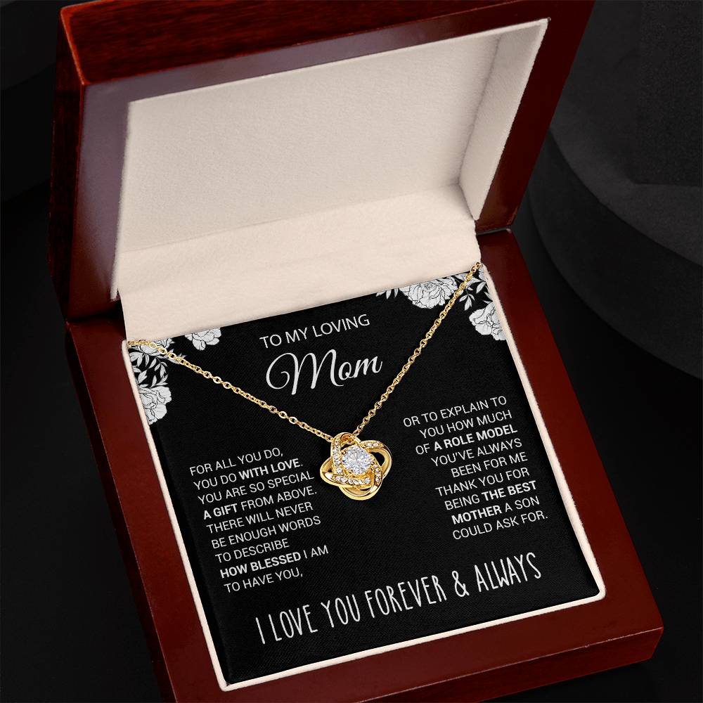 To My Mom Necklace, Gifts for Mom from Son, Mother And Son Necklace