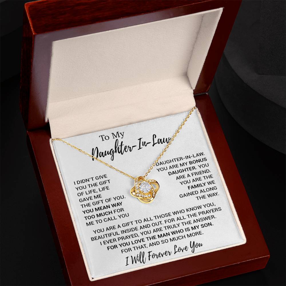 To My Daughter-In-Law Necklace, Gift For Daughter In Law, Daughter In Law Gift
