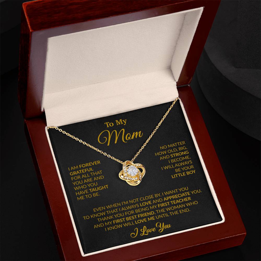 To My Mom Necklace, Gift For Mom From Daughter, Mother's Day Gifts 3_4_Gold