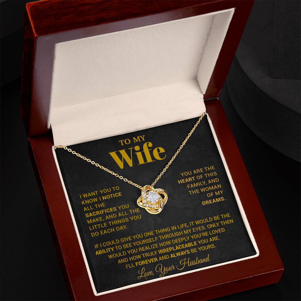 To My Wife Necklace, Christmas Gifts For Women, Anniversary Gift For Wife 6_10_Gold