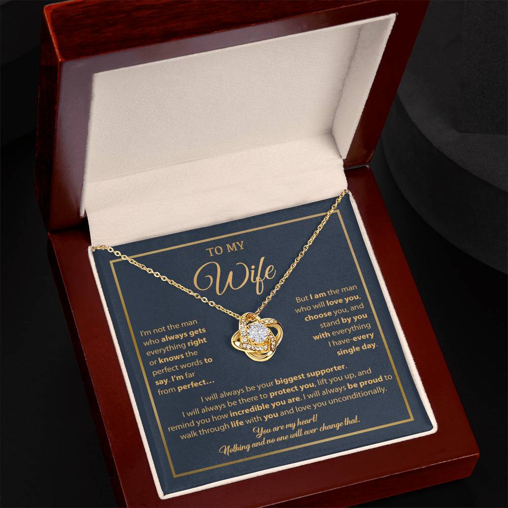 To My Wife Necklace, Gift For Wife, Anniversary Gift For Wife, Necklace For Wife 5_1_Blue