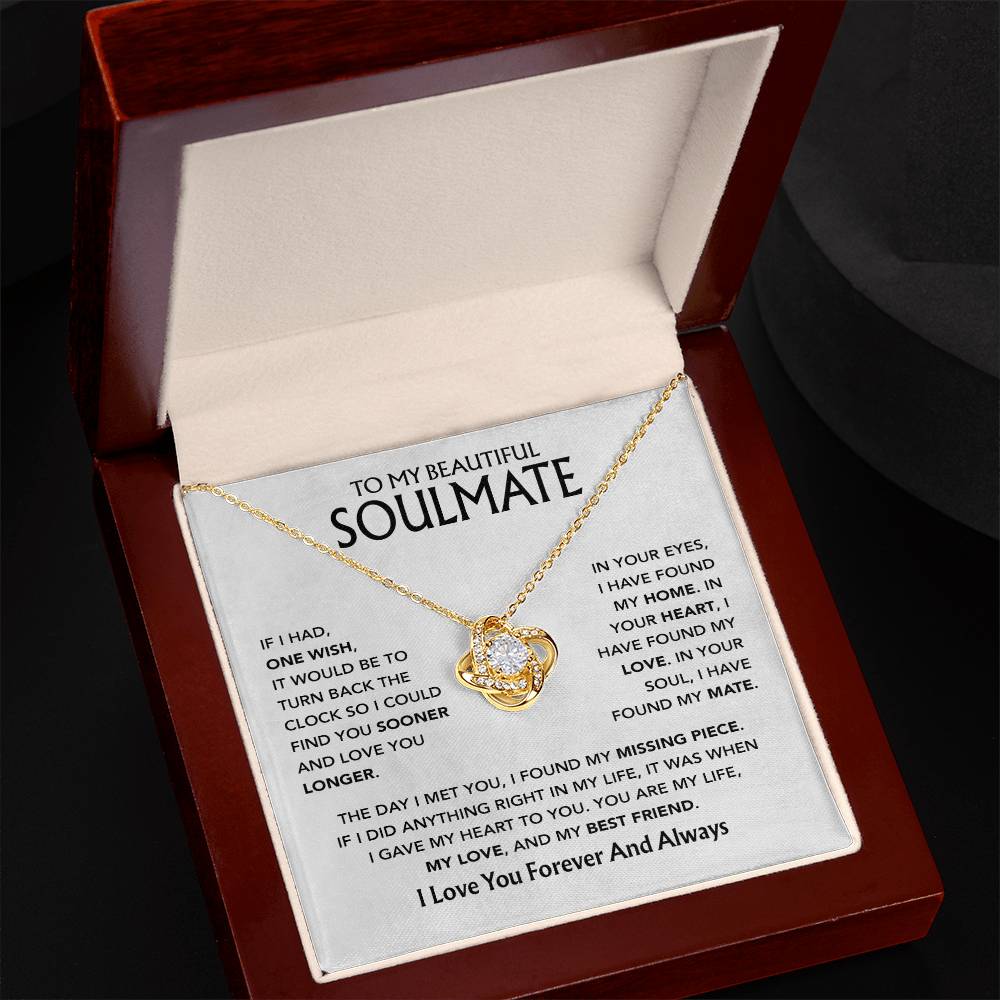 To My Soulmate Necklace, Gift For Soulmate, Anniversary Gift, Birthday Gift 3_5_White