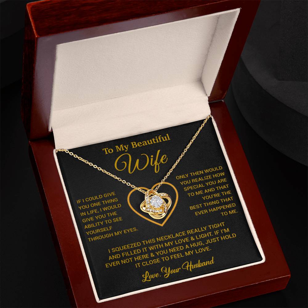 To My Wife Necklace, Gift For Wife, Anniversary Gift For Wife, Necklace For Wife 26_5_Gold