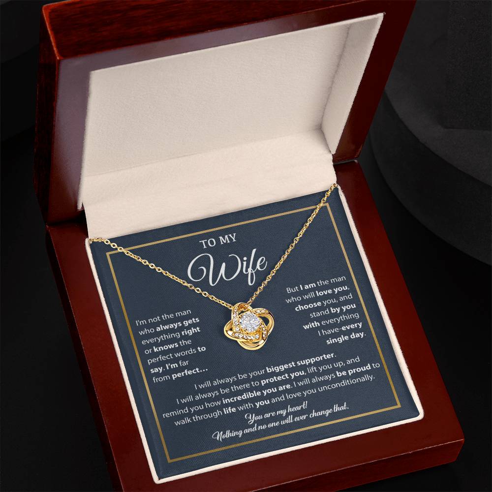 To My Wife Necklace, Gift For Wife, Anniversary Gift For Wife, Necklace For Wife 5_1_Blue_White