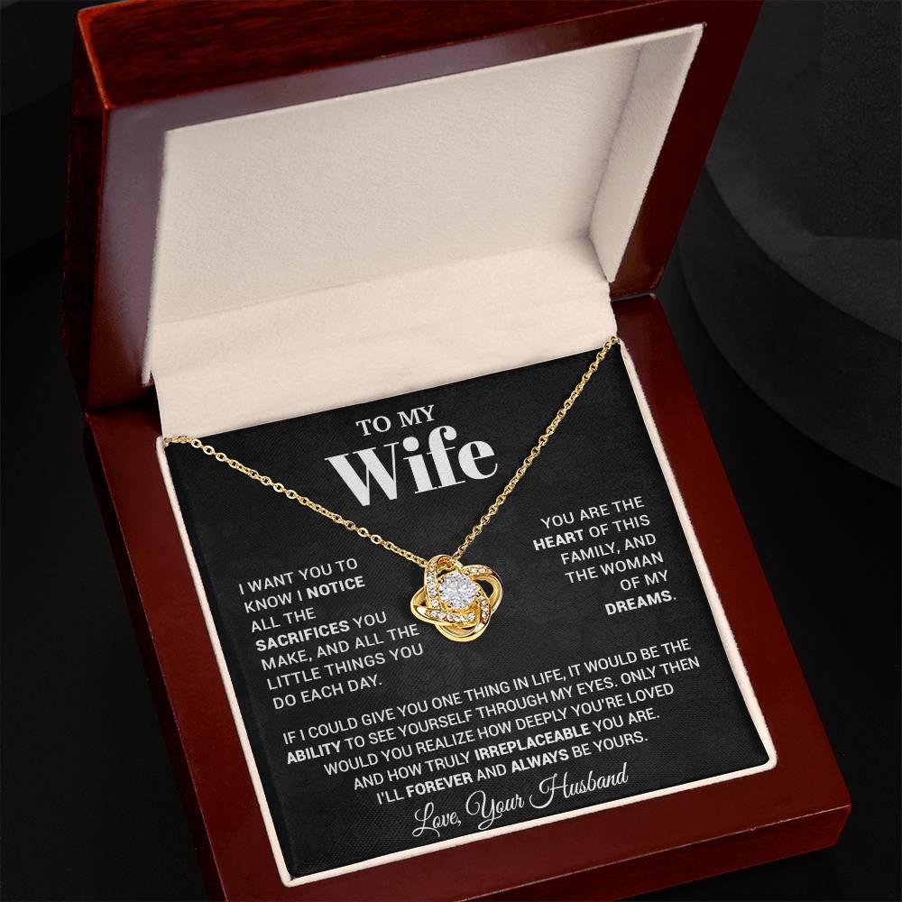 To My Wife Necklace, Christmas Gifts For Women, Anniversary Gift For Wife 6_10_Black