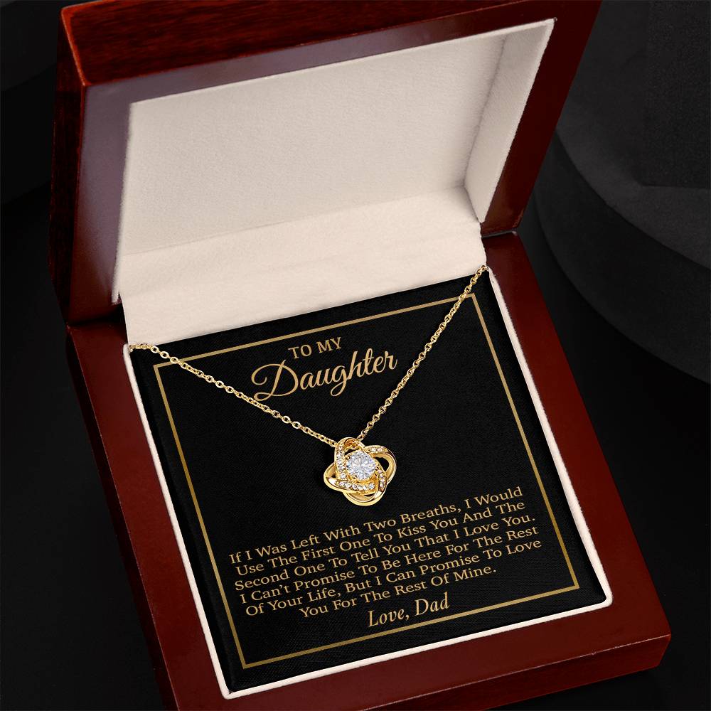To My Daughter Necklace, Gift for Daughter from Dad, Father Daughter Necklace 31_3_Gold