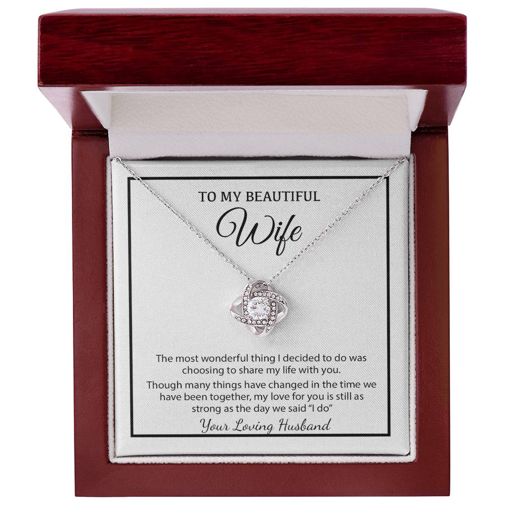 To My Wife Necklace, Christmas Gifts For Women, Anniversary Gift For Wife 4_12_White