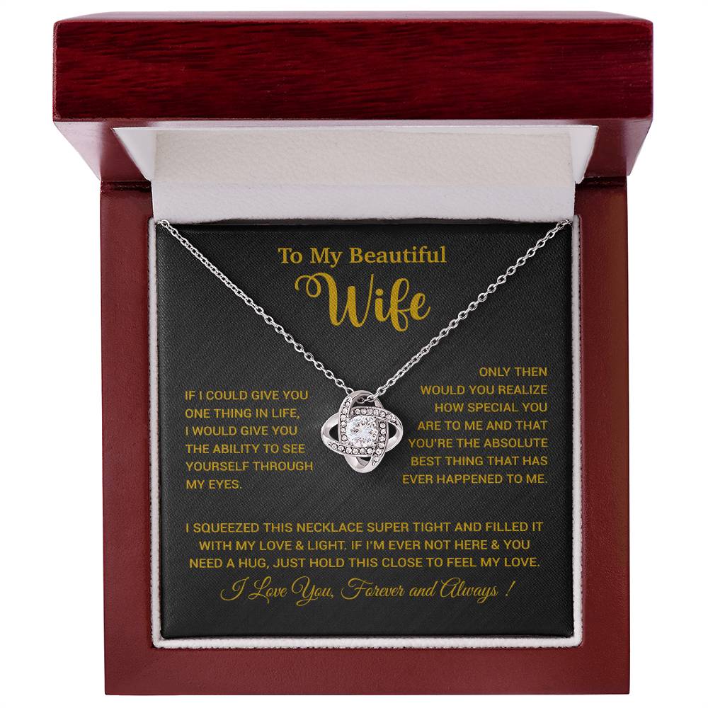To My Wife Necklace, Wife Gift From Husband, Wife Husband Necklace, Christmas Gift 19_9_Gold