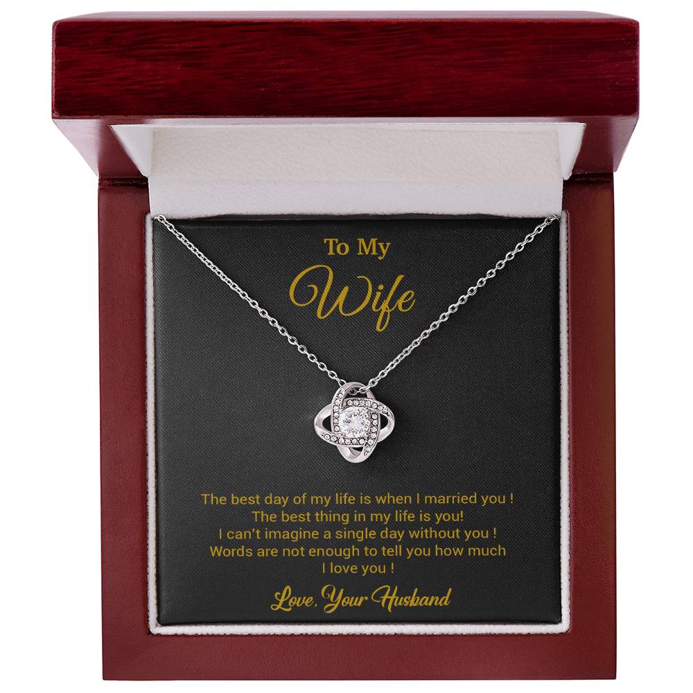 To My Wife Necklace, Gift For Wife, Anniversary Gift For Wife, Necklace For Wife 10_3_Gold