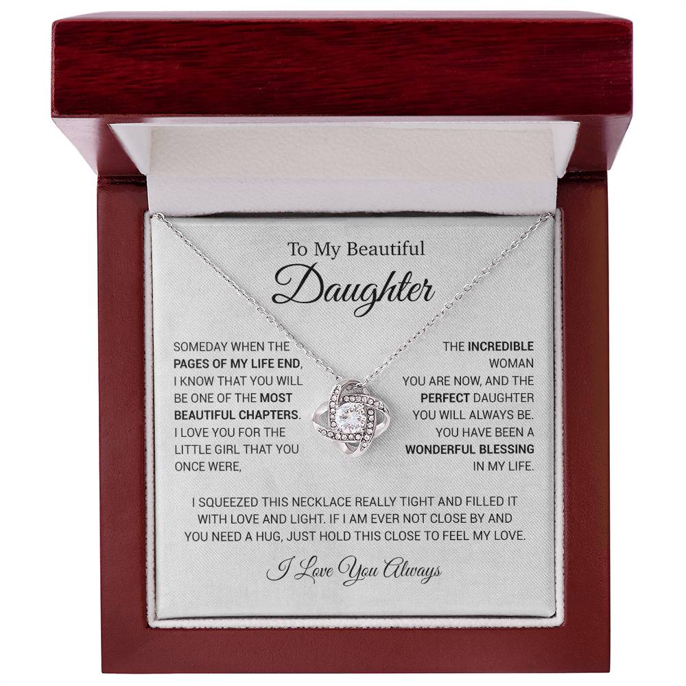 To My Daughter Necklace, Daughter Father Necklace, Daughter Gift From Dad 4_6_White