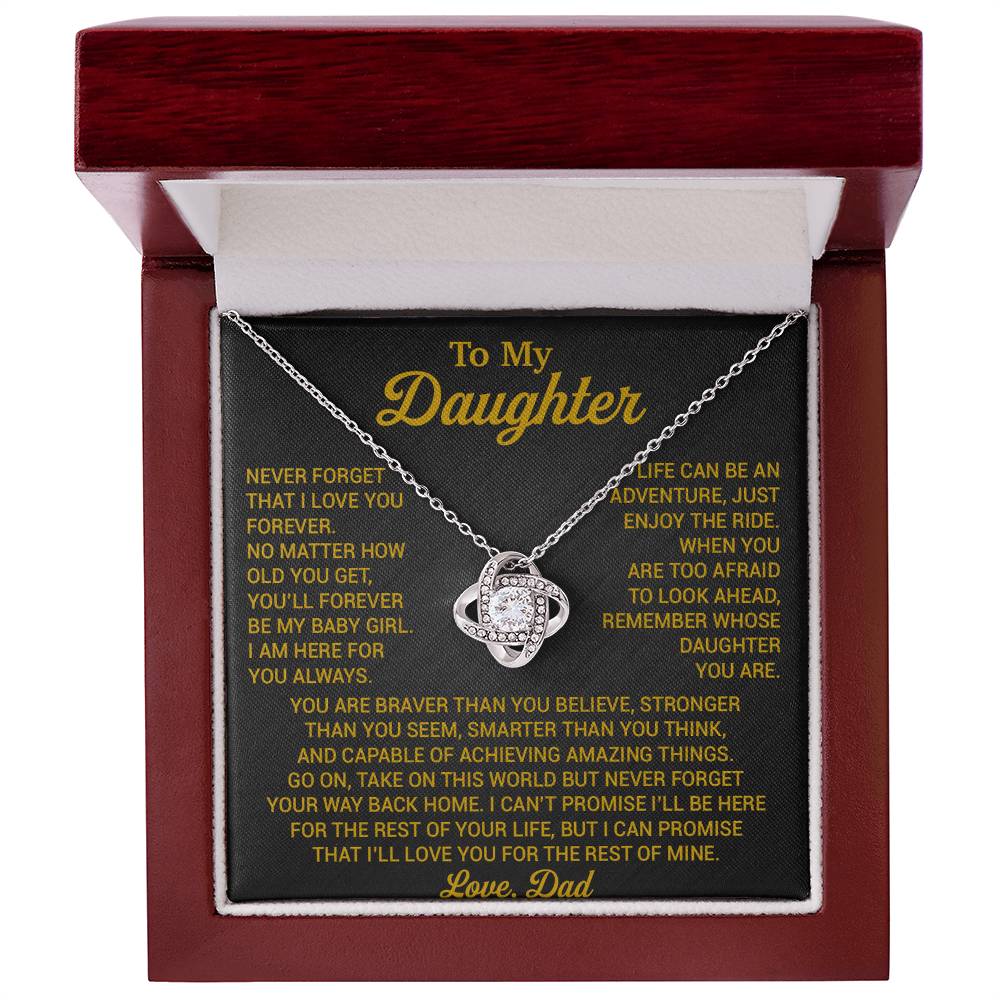 To My Daughter Necklace, Daughter Father Necklace, Daughter Gift From Dad 22_8_Gold