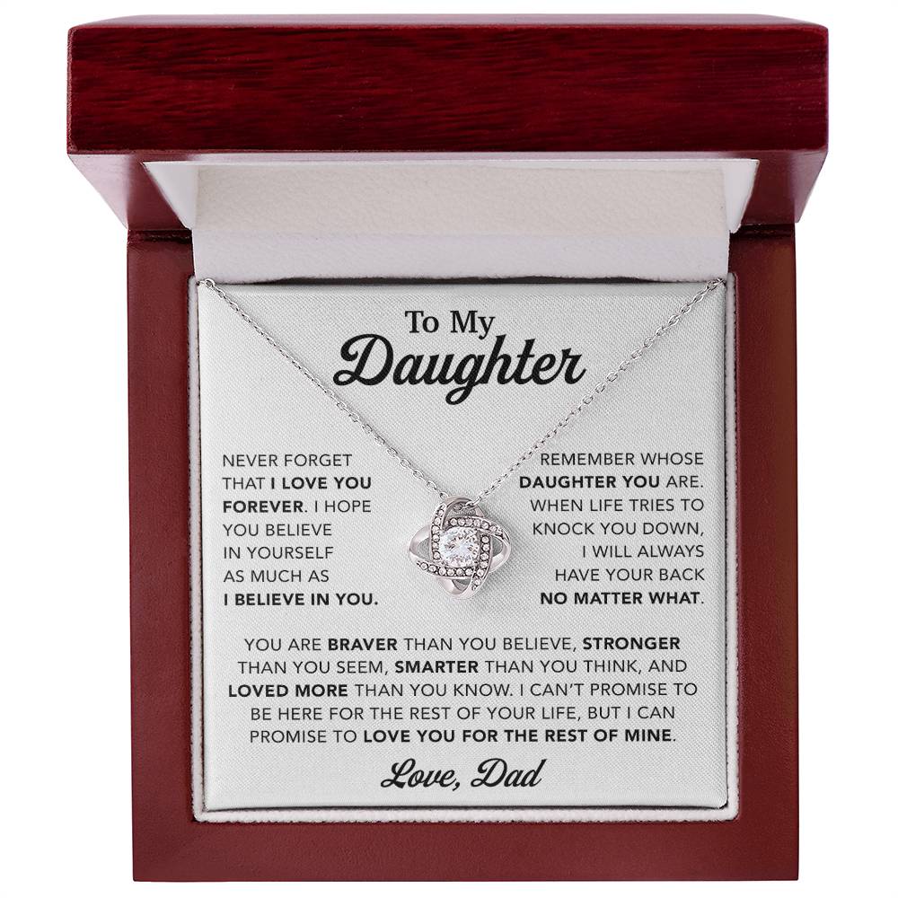 To My Daughter Necklace, Gift for Daughter from Dad, Father Daughter Necklace 30_11