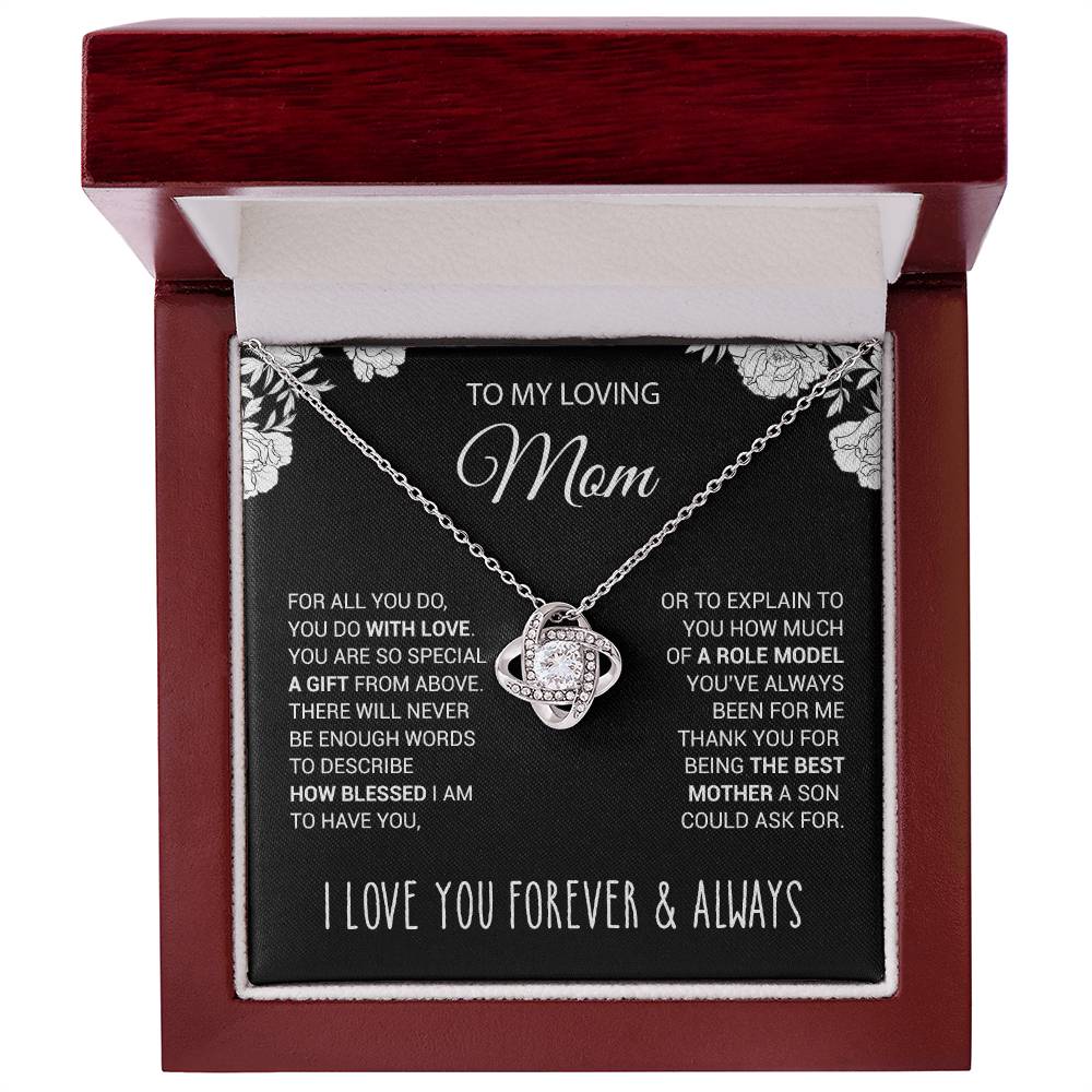 To My Mom Necklace, Gifts for Mom from Son, Mother And Son Necklace