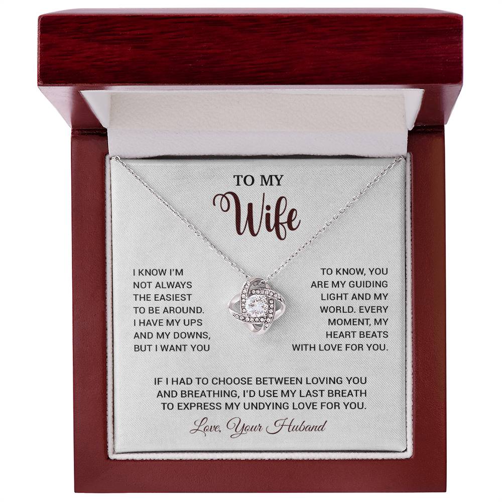 To My Wife Necklace, Gift For Wife, Anniversary Gift For Wife, Necklace For Wife 16_9_White