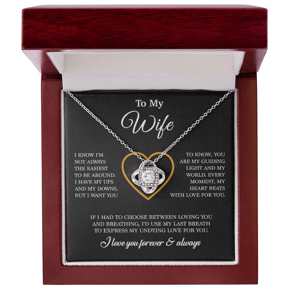 To My Wife Necklace, Gift For Wife, Anniversary Gift For Wife, Necklace For Wife 12_3_Black