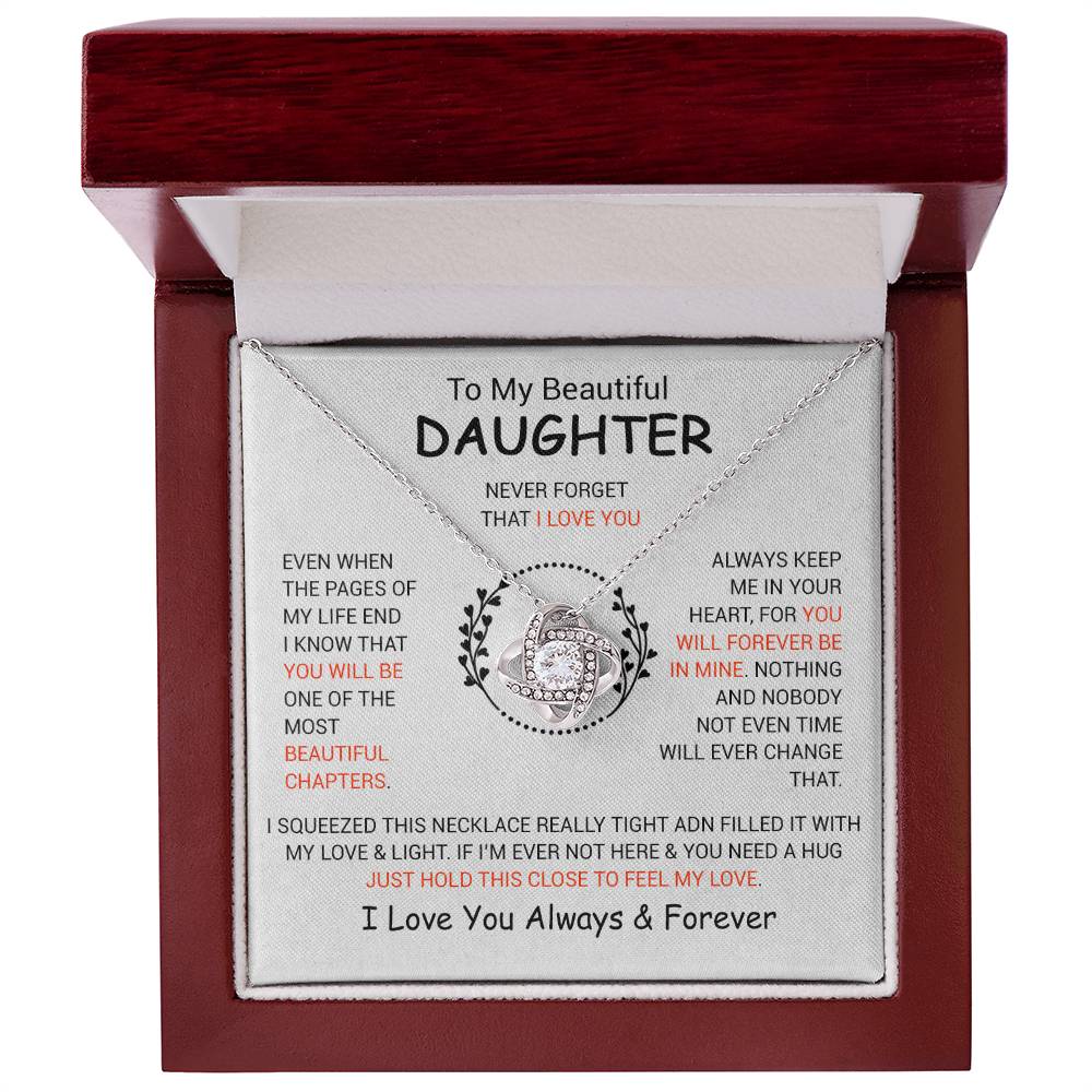 To My Daughter Necklace, Daughter Father Necklace, Daughter Gift From Dad, Mom 4_12