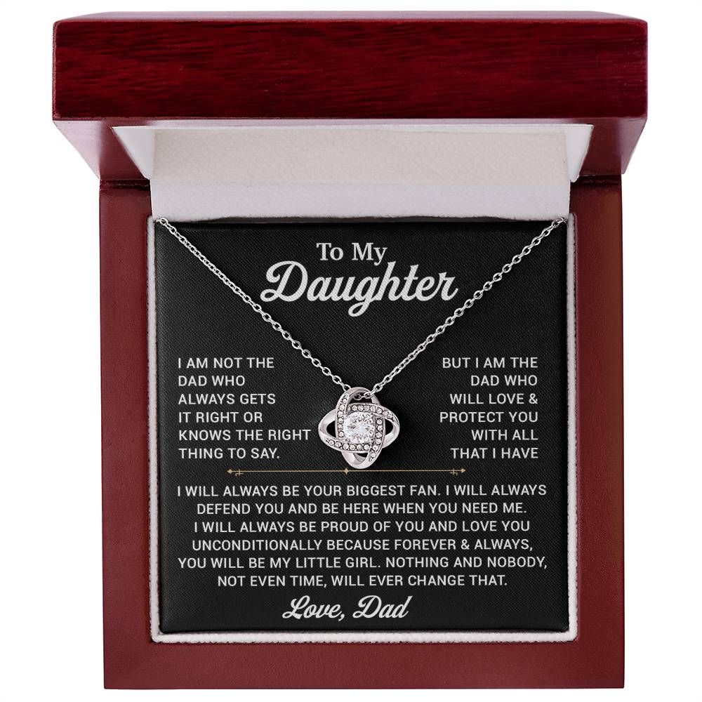 To My Daughter Necklace, Gift for Daughter from Dad, Father Daughter Necklace 1_11_Black